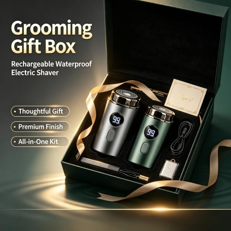 Men'S Grooming Shaver - USB-заряжаемая водонепроницаемая электробритва для мужчин с
