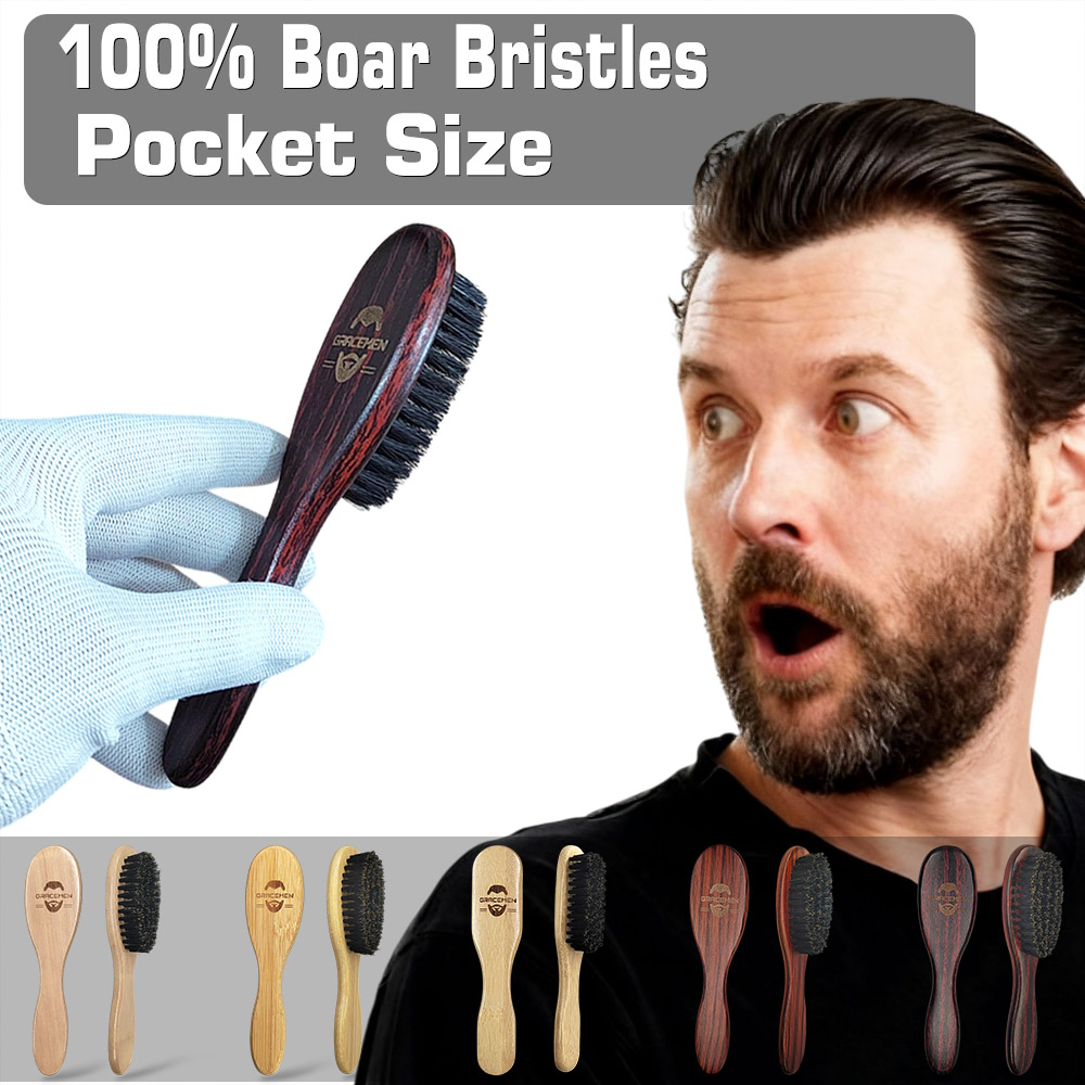 Men'S Grooming Pictures - Мини-щетка для бороды из щетины кабана