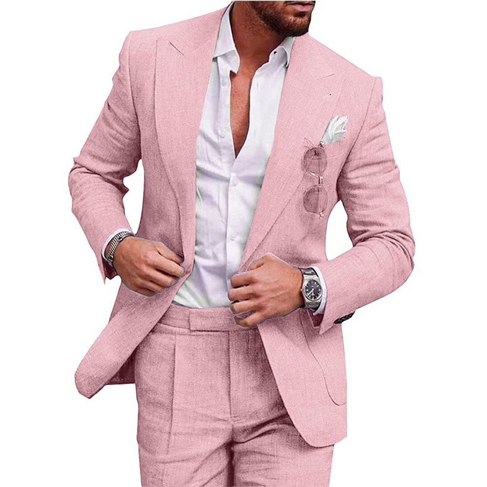 Льняной мужской костюм-двойка: – обзор и цена Men'S Grooming Jacket
